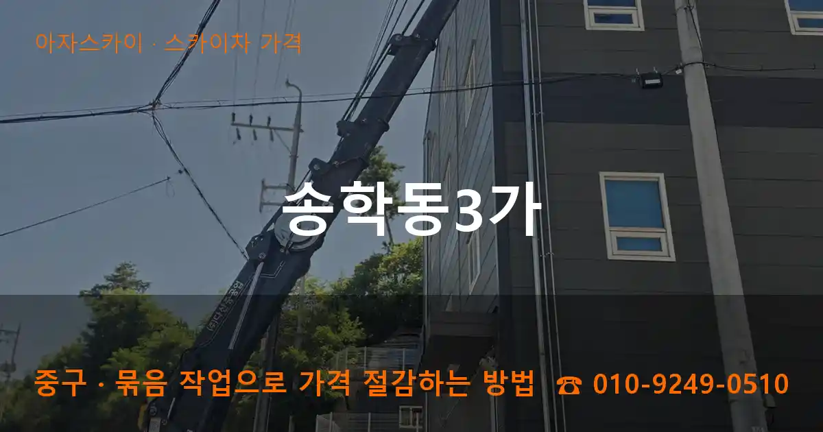 중구 송학동3가 스카이차 가격 작업