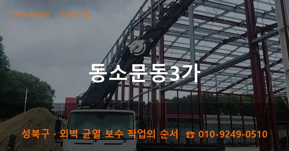 성북구 동소문동3가 스카이차 작업