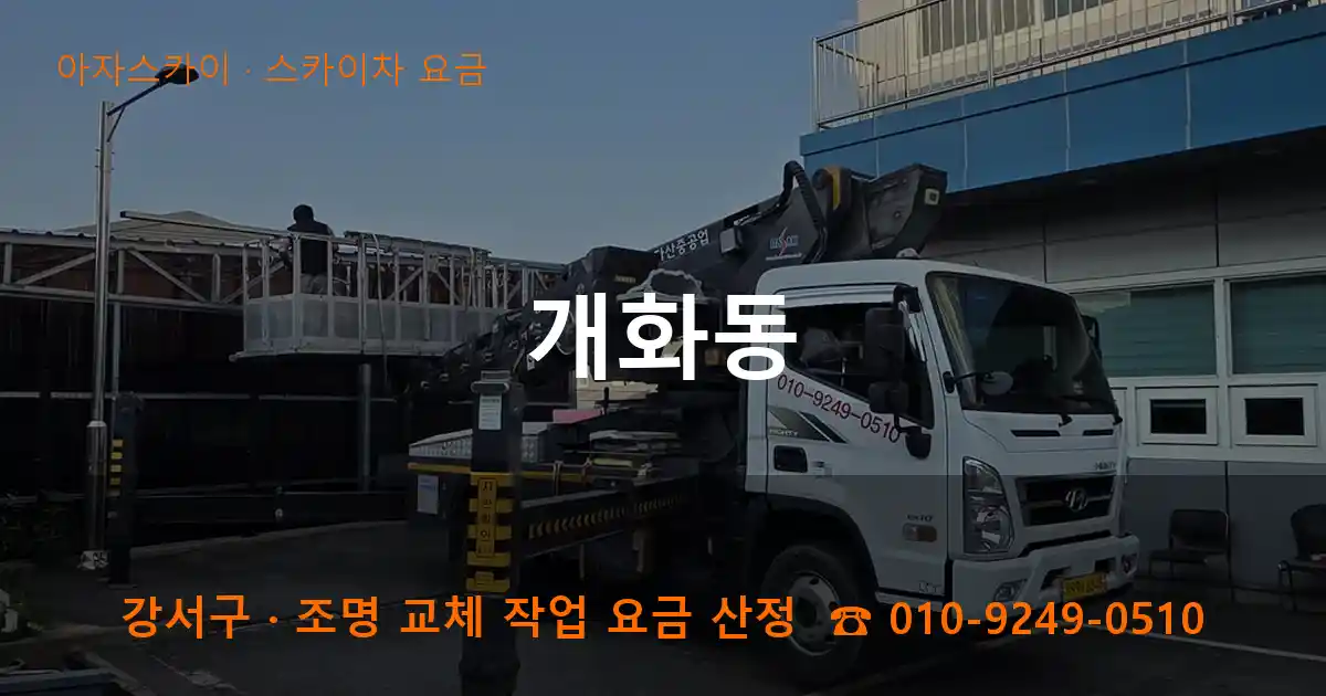 강서구 개화동 스카이차 요금 작업