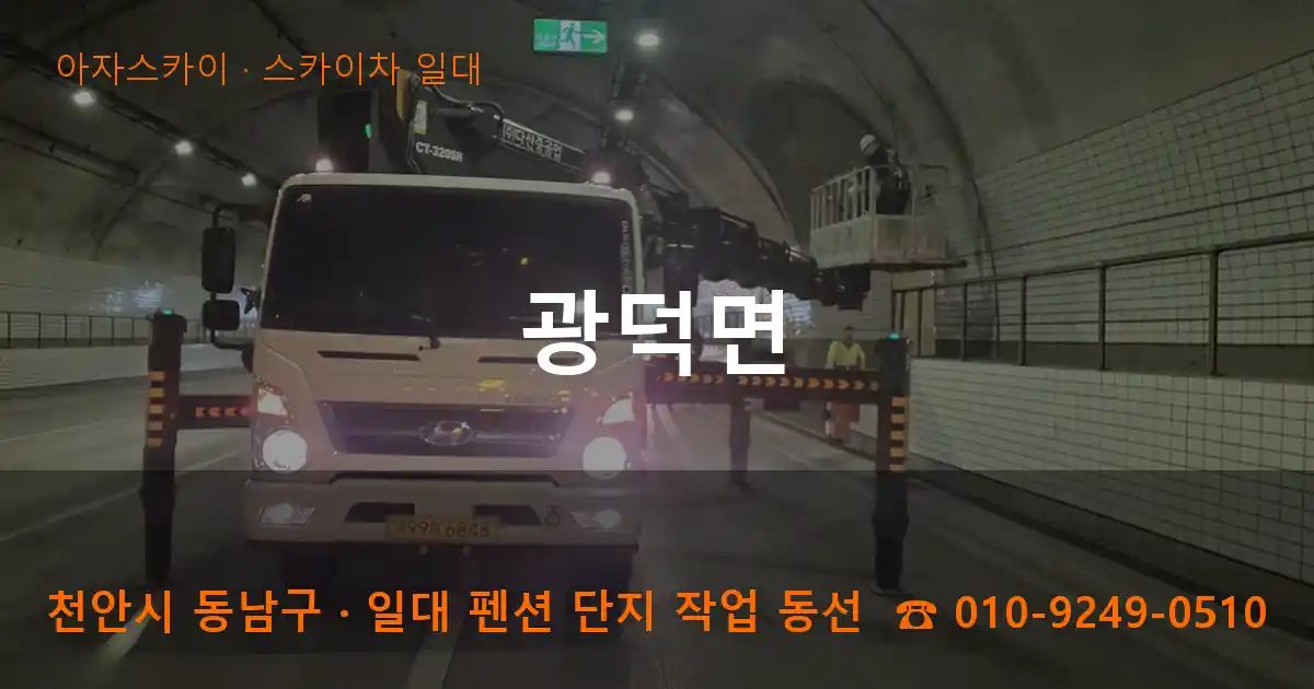천안시 동남구 광덕면 스카이차 출장 작업