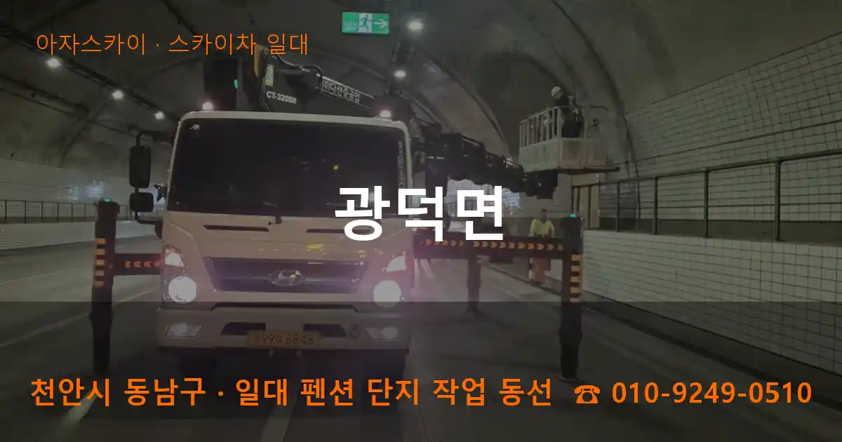 천안 동남구 광덕면 스카이차 일대 작업