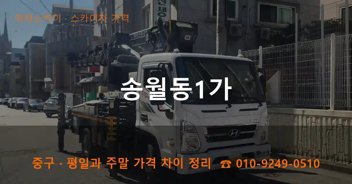 중구 송월동1가 스카이차 가격 작업