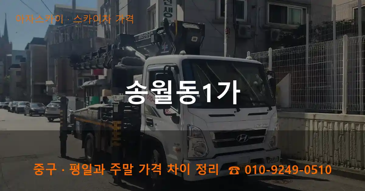 중구 송월동1가 스카이차 가격 작업