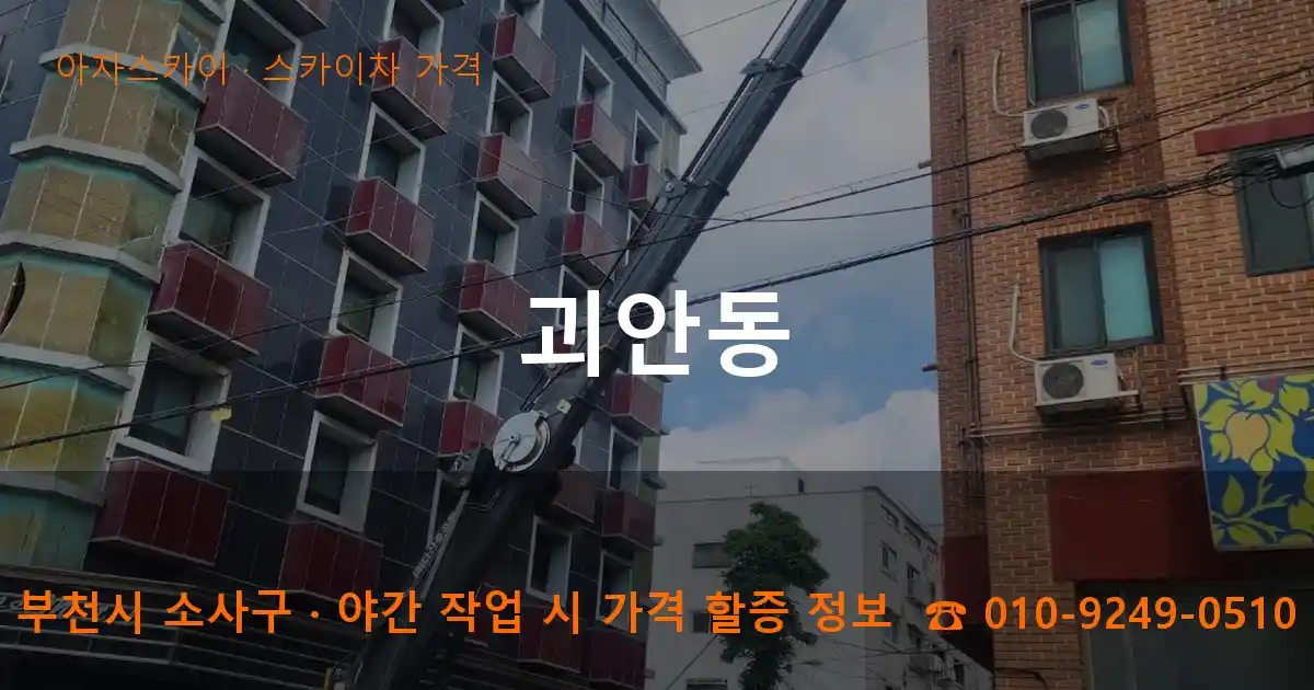 부천시 소사구 괴안동 스카이차 가격 작업
