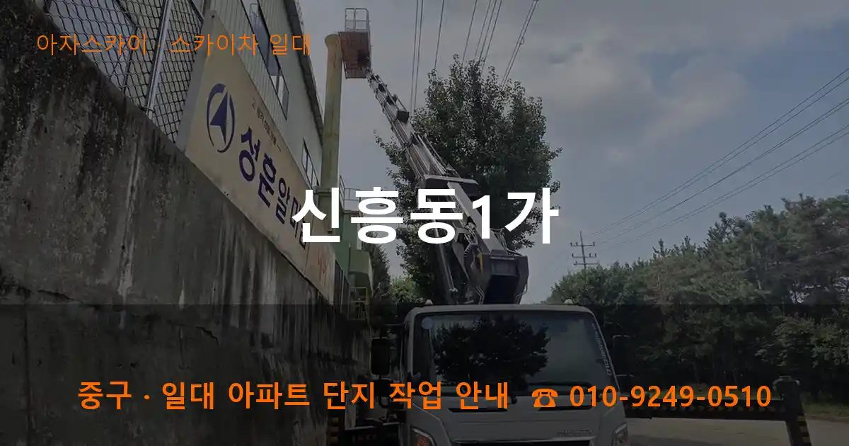 중구 신흥동1가 스카이차 출장 작업