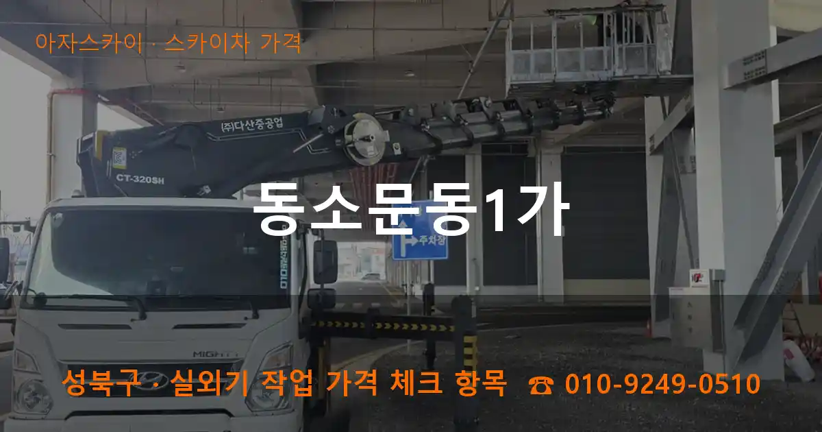 성북구 동소문동1가 스카이차 가격 작업