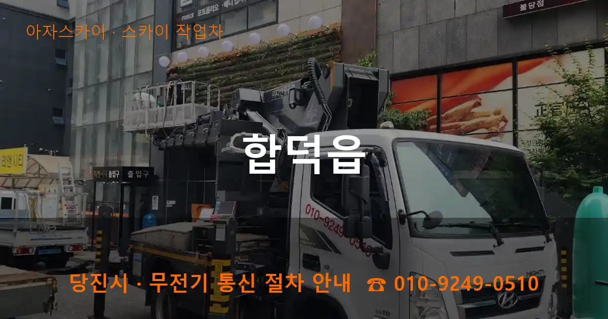 당진 합덕읍 스카이 작업차 작업