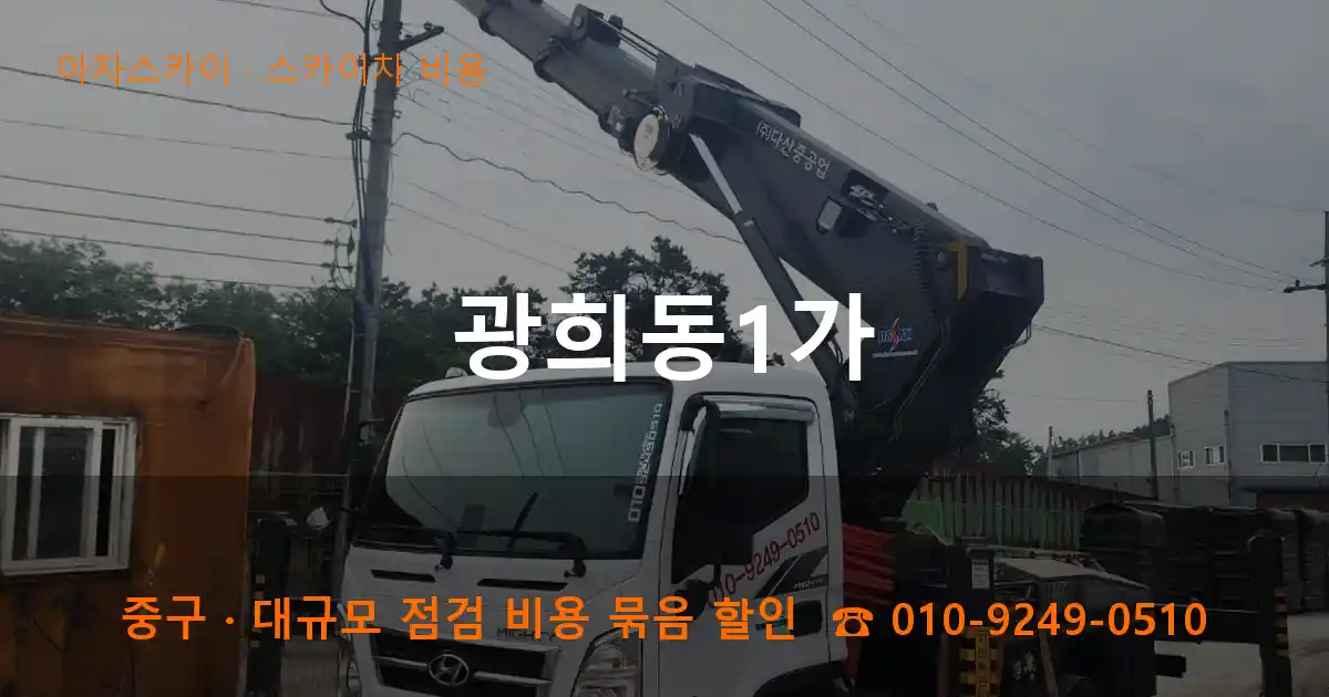 중구 광희동1가 스카이차 비용 작업