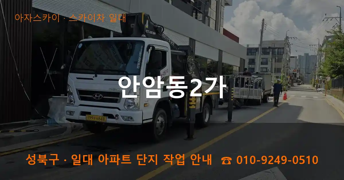 성북구 안암동2가 스카이차 일대 작업