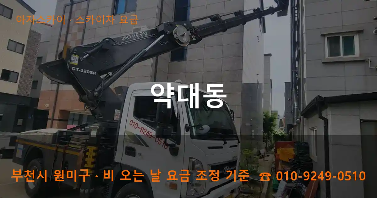 부천 원미구 약대동 스카이차 요금 작업