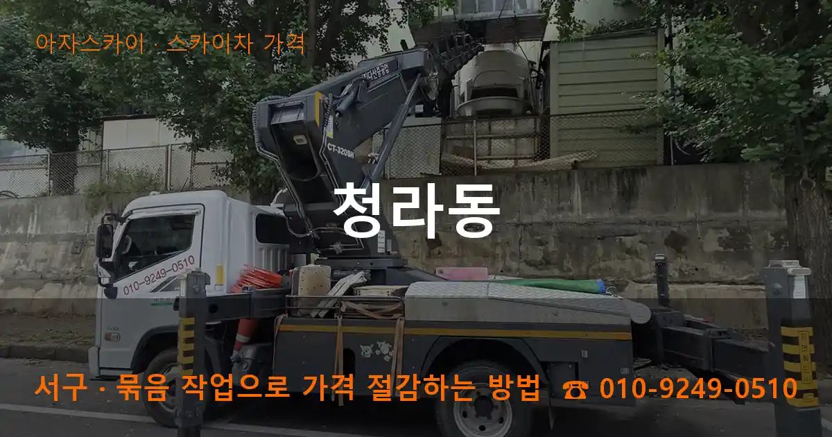 서구 청라동 스카이차 가격 작업