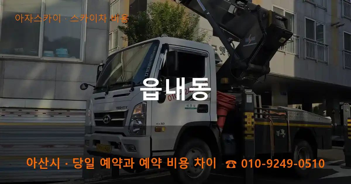 아산시 읍내동 스카이차 비용 작업