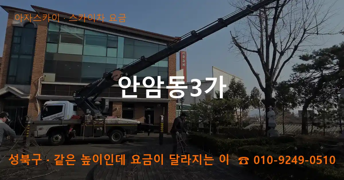 성북구 안암동3가 스카이차 요금 작업