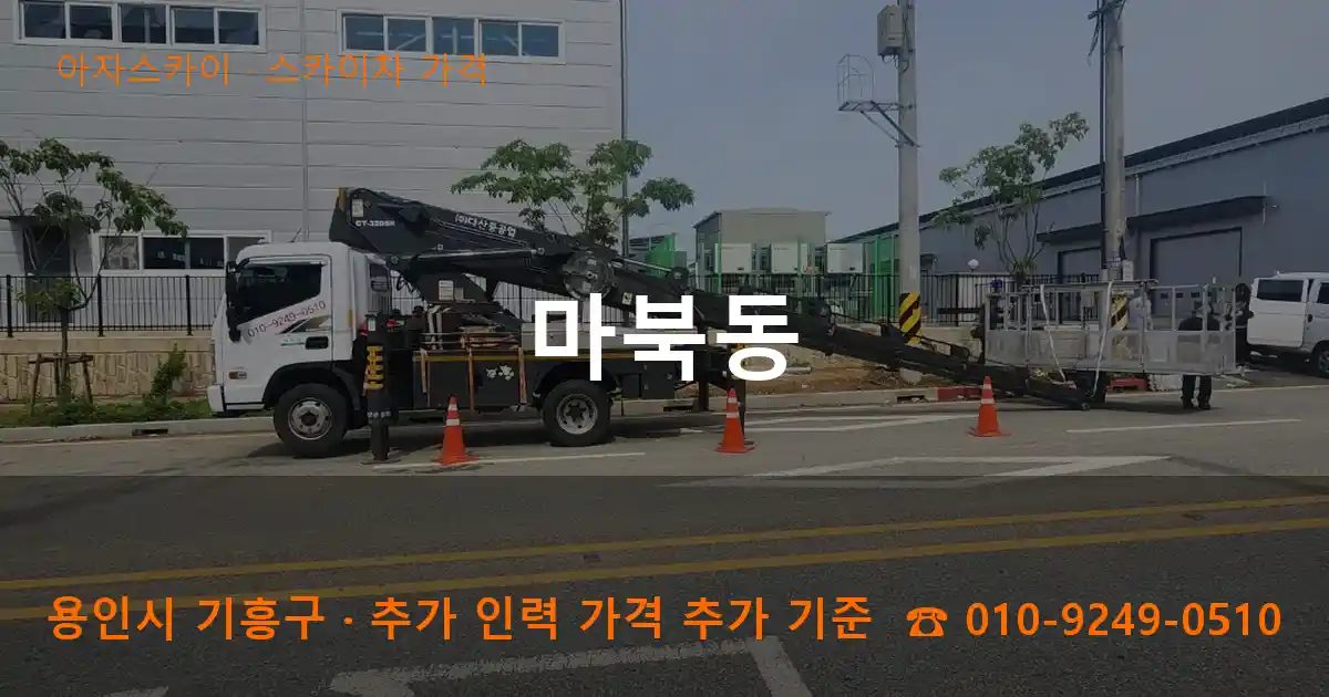 용인시 기흥구 마북동 스카이차 가격 작업