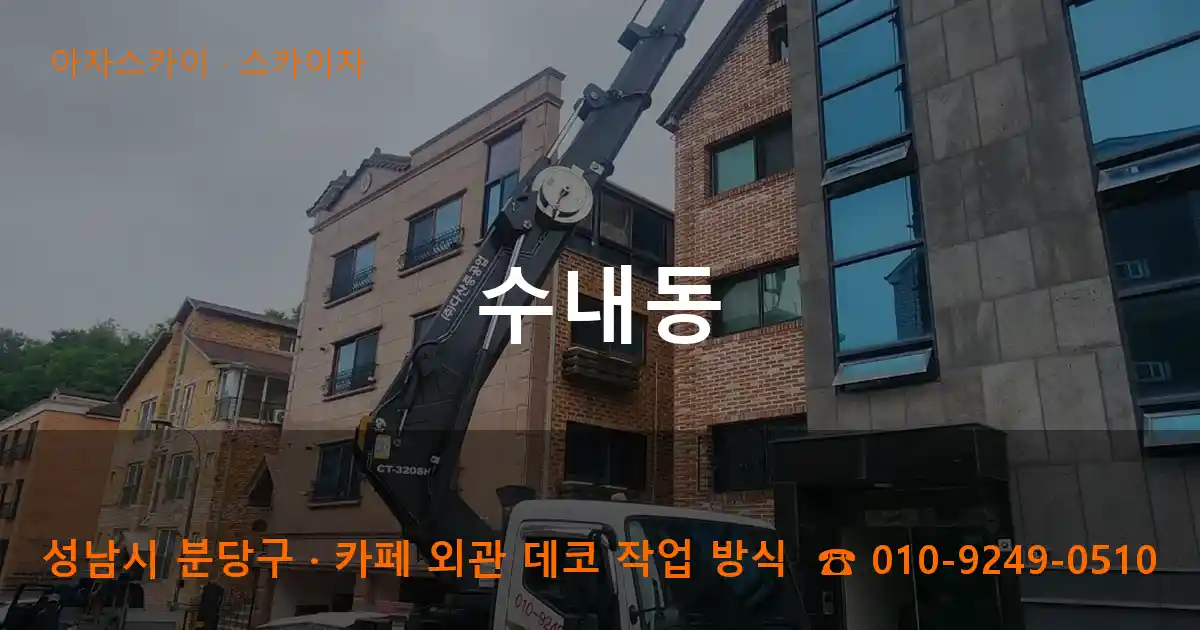 성남 분당구 수내동 스카이차 작업