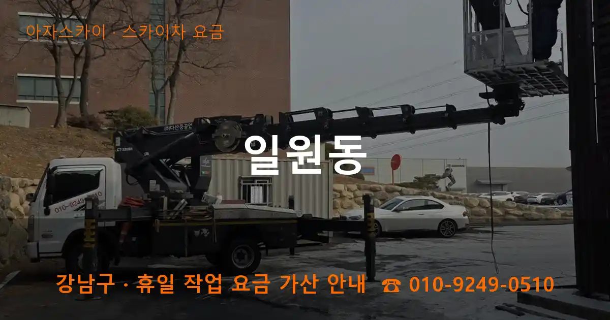 강남구 일원동 스카이차 요금 작업