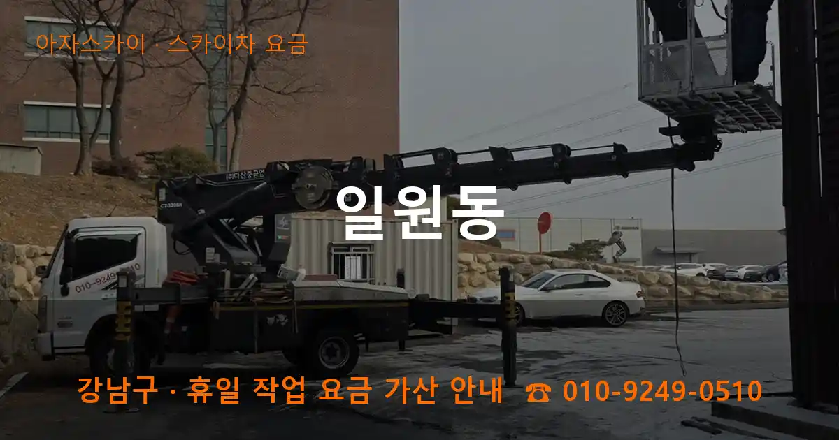 강남구 일원동 스카이차 요금 작업