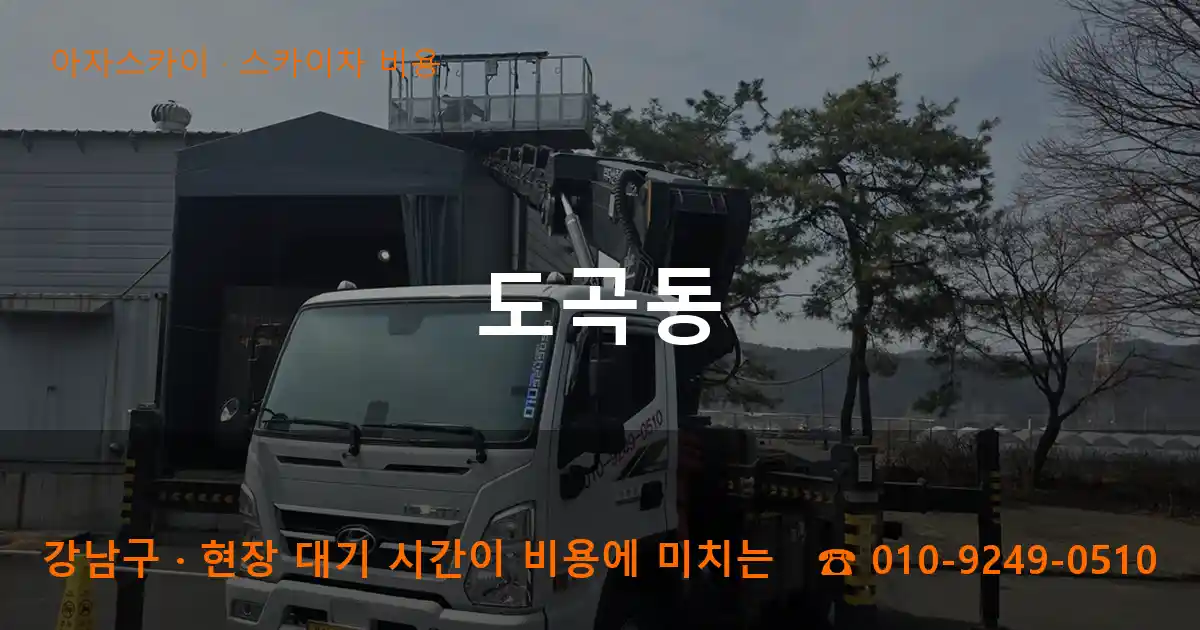 강남구 도곡동 스카이차 비용 작업