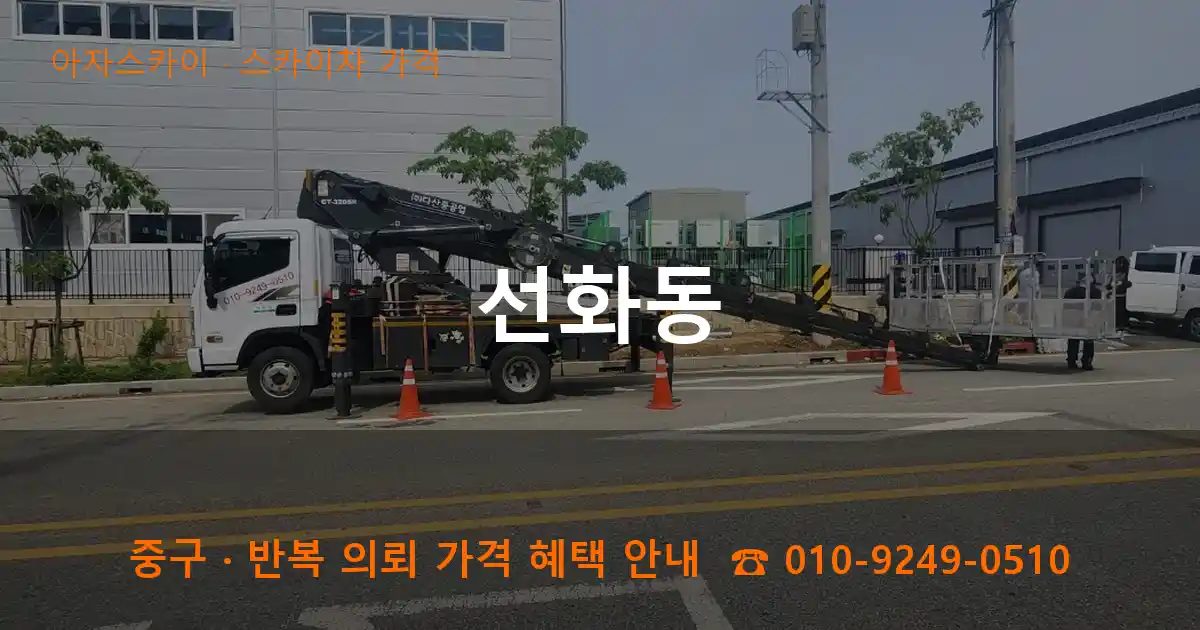 중구 선화동 스카이차 가격 작업