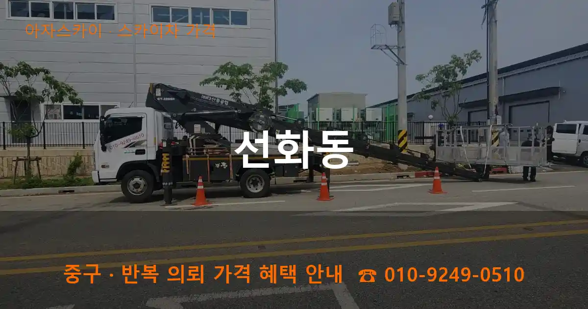 중구 선화동 스카이차 가격 작업