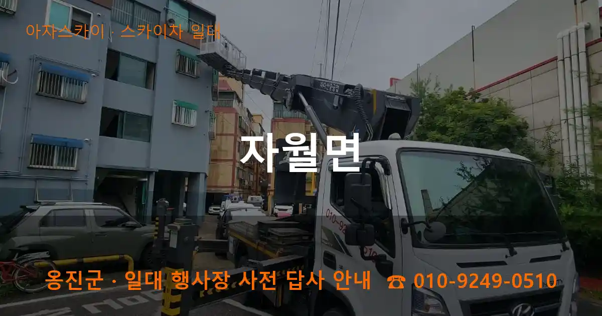 옹진군 자월면 스카이차 일대 작업