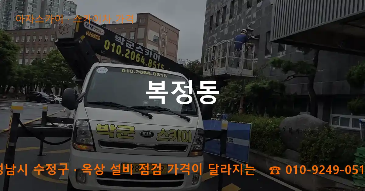 성남시 수정구 복정동 스카이차 가격 작업