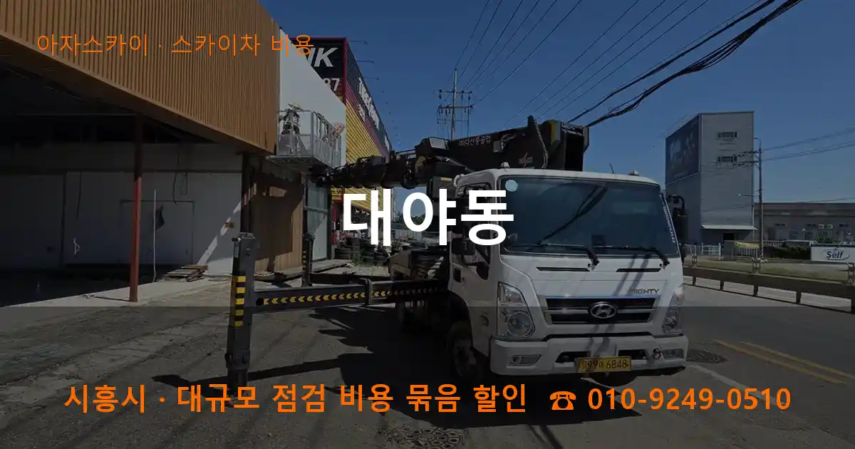 시흥시 대야동 스카이차 비용 작업