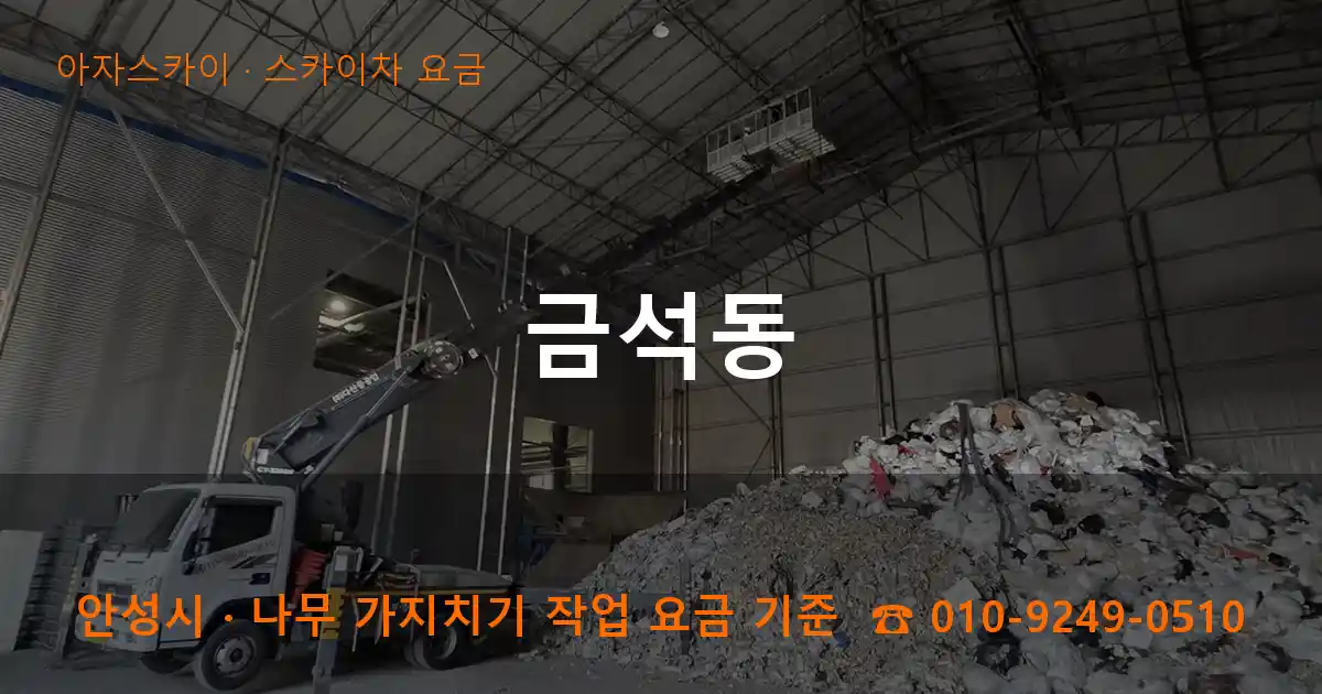 안성시 금석동 스카이차 요금 작업