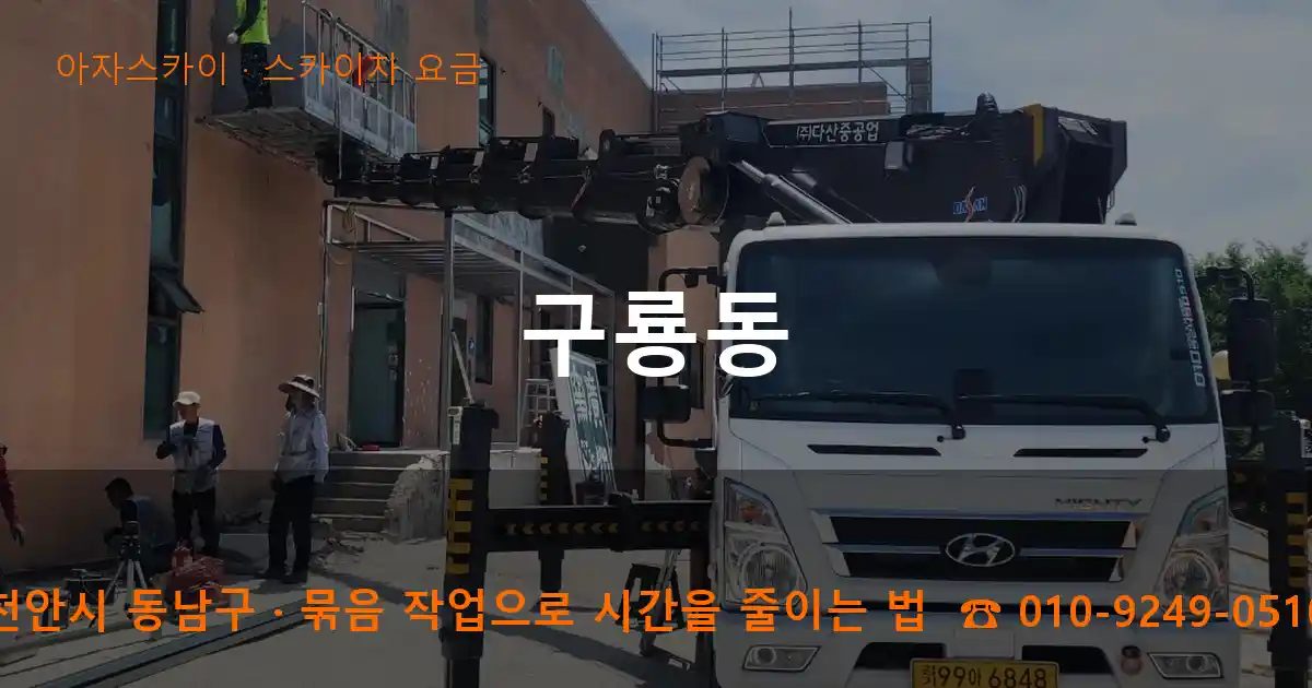 천안시 동남구 구룡동 스카이차 요금 작업