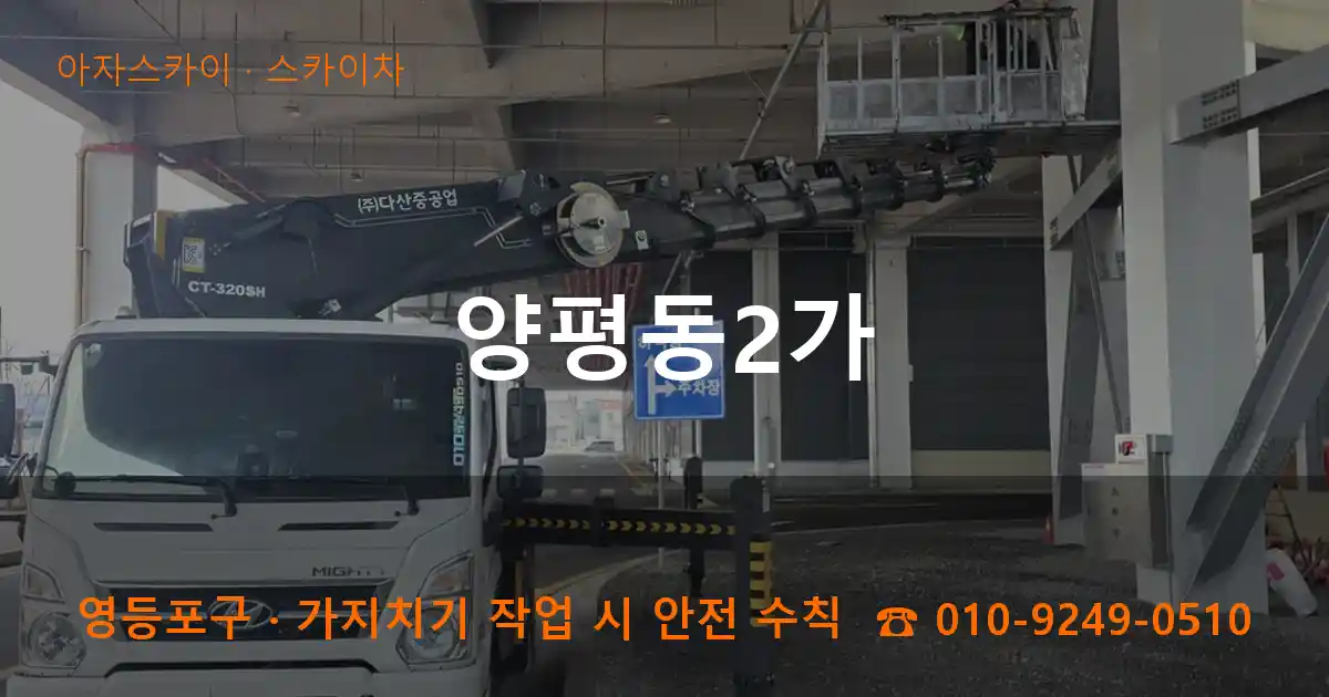 영등포구 양평동2가 스카이차 작업