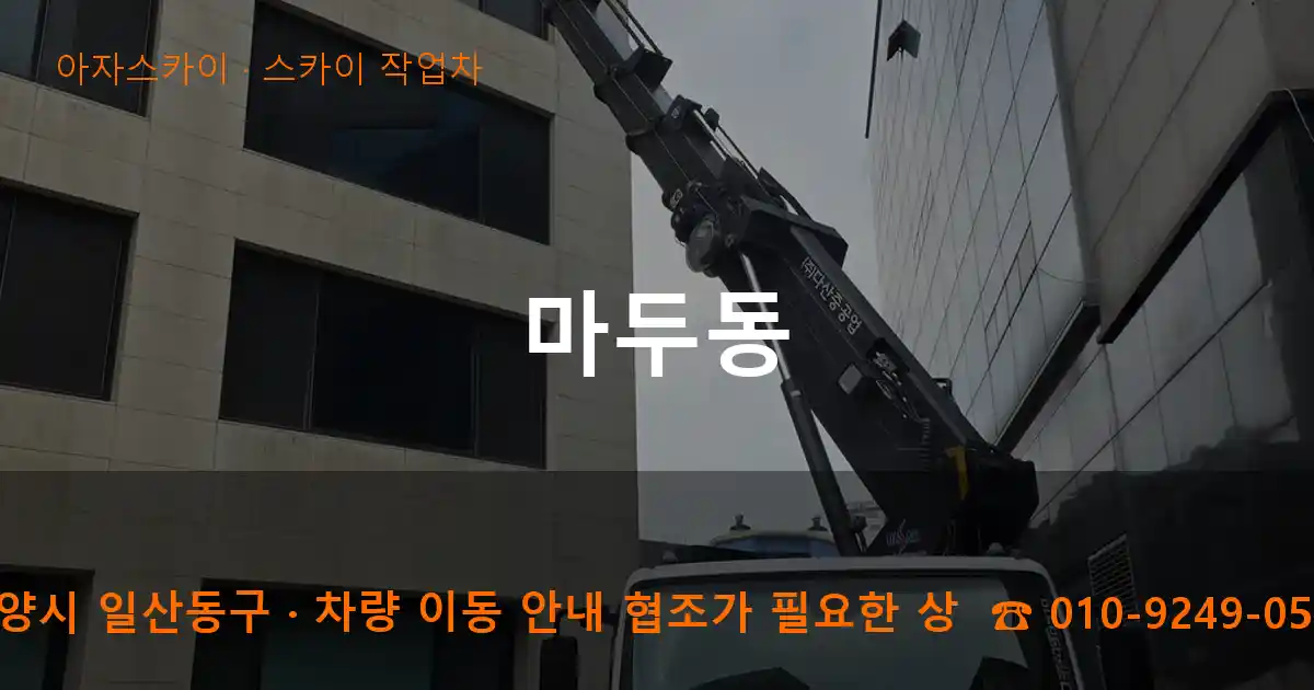 고양시 일산동구 마두동 스카이 작업차 작업