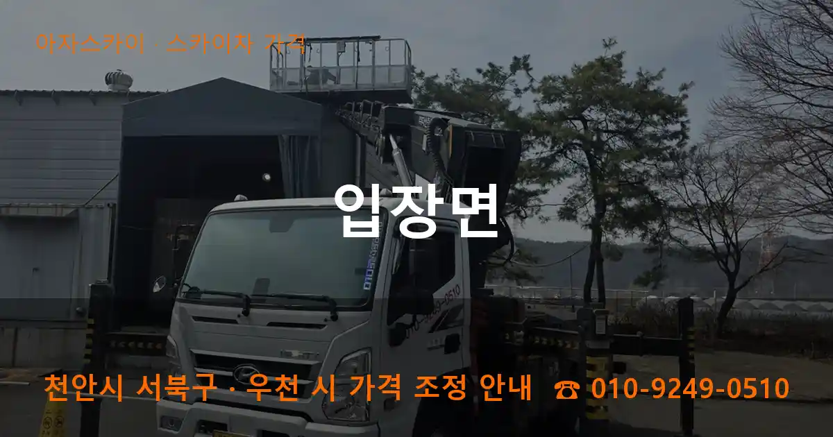 천안 서북구 입장면 스카이차 가격 작업