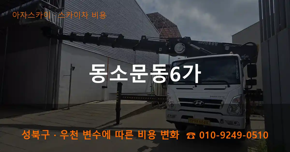 성북구 동소문동6가 스카이차 비용 작업