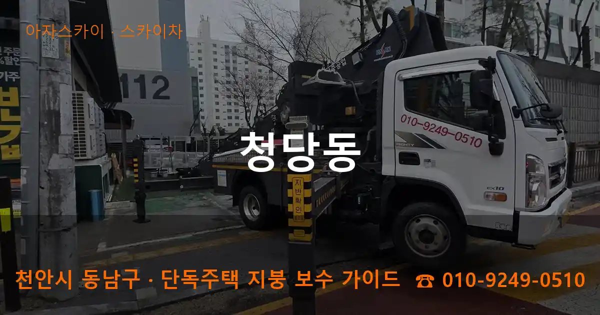 천안 동남구 청당동 스카이차 작업