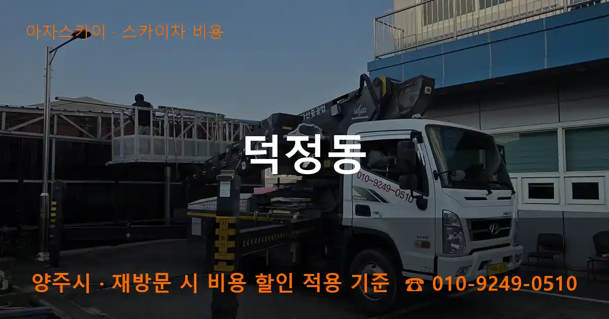 양주시 덕정동 스카이차 비용 작업