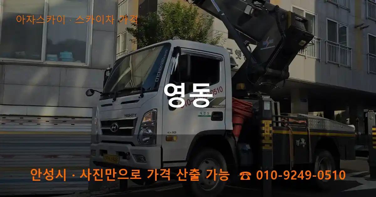 안성시 영동 스카이차 가격 작업