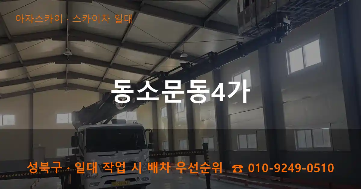 성북구 동소문동4가 스카이차 일대 작업