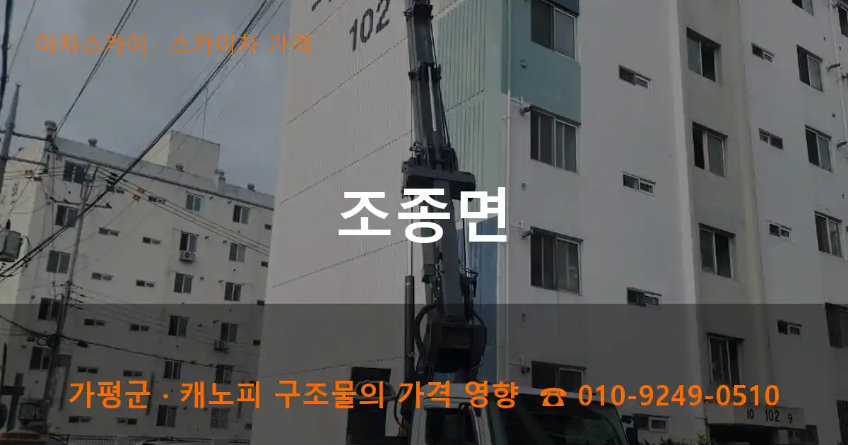 가평군 조종면 스카이차 가격 작업