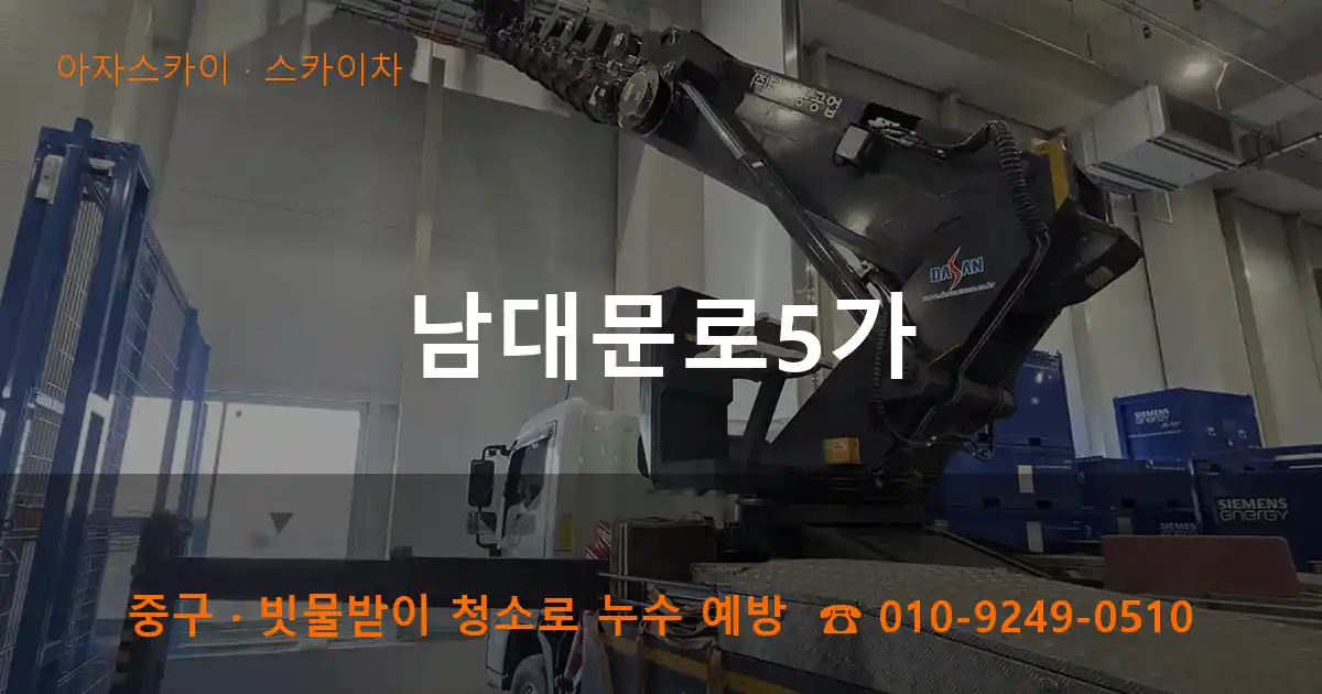 중구 남대문로5가 스카이차 작업