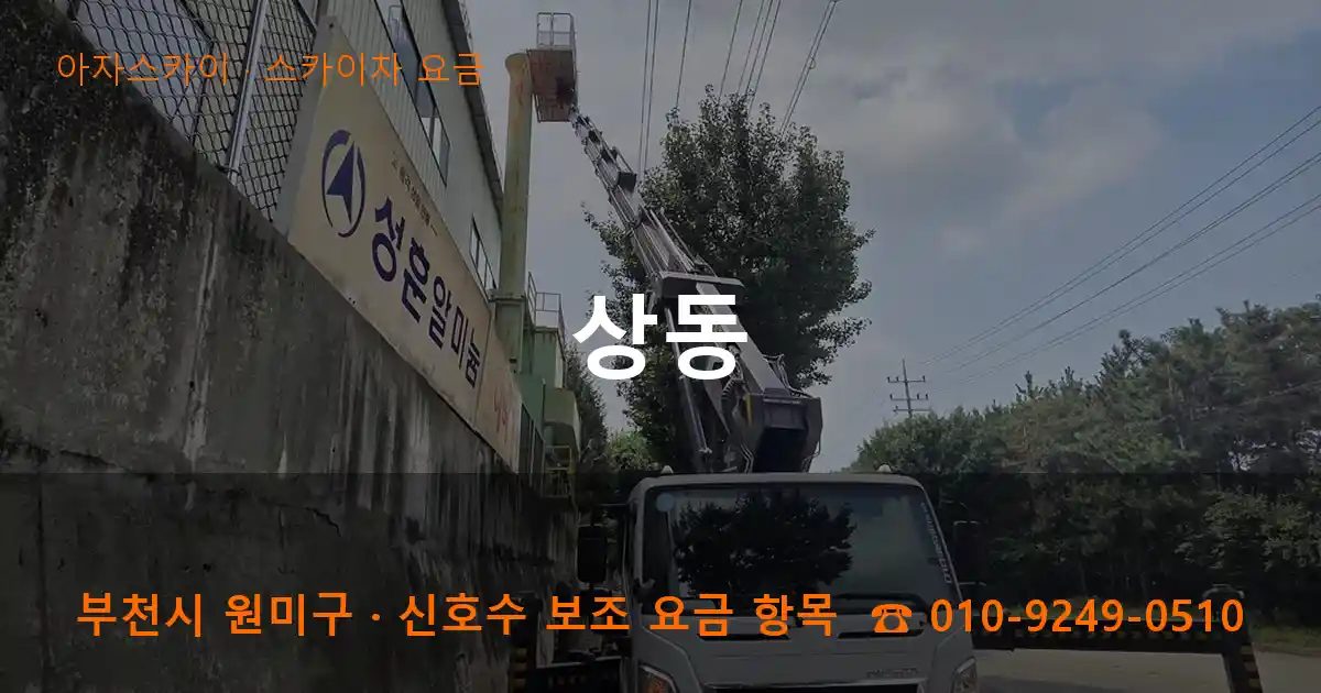부천시 원미구 상동 스카이차 요금 작업