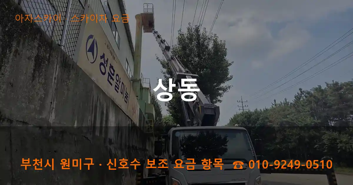 부천 원미구 상동 스카이차 요금 작업