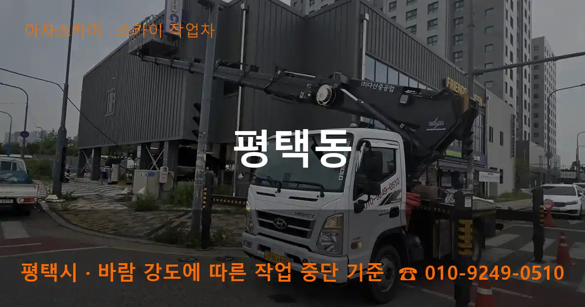 평택시 평택동 스카이 작업차 작업