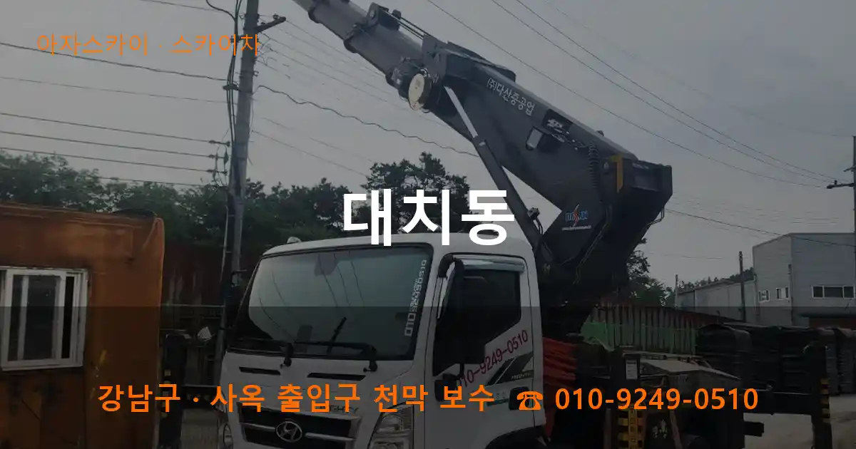 강남구 대치동 스카이차 작업