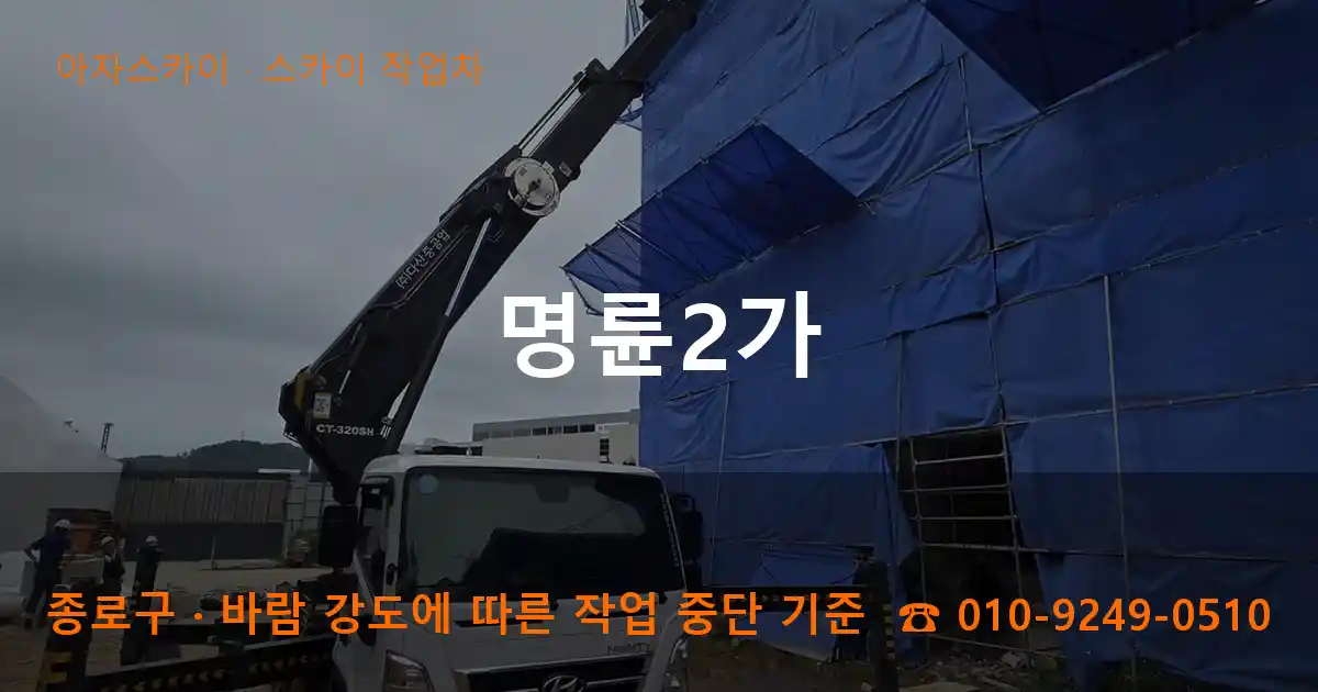 종로구 명륜2가 스카이 작업차 작업