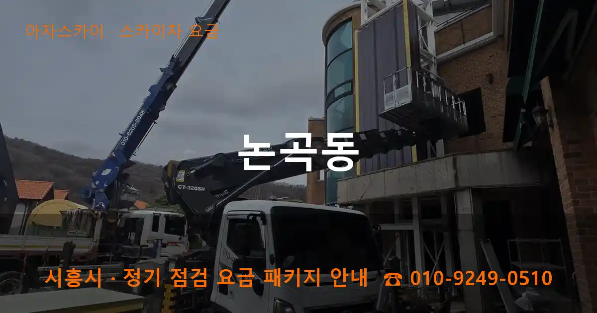 시흥 논곡동 스카이차 요금 작업