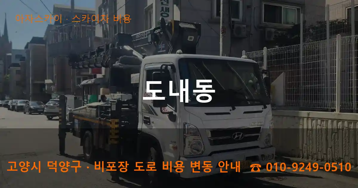 고양 덕양구 도내동 스카이차 비용 작업