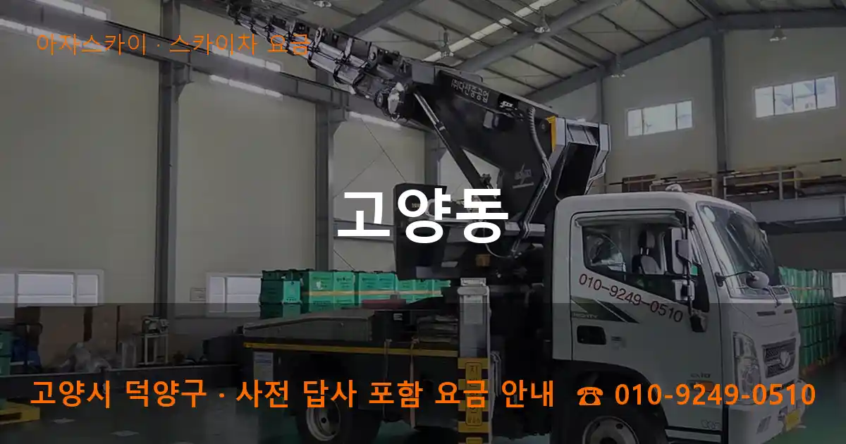 고양 덕양구 고양동 스카이차 요금 작업