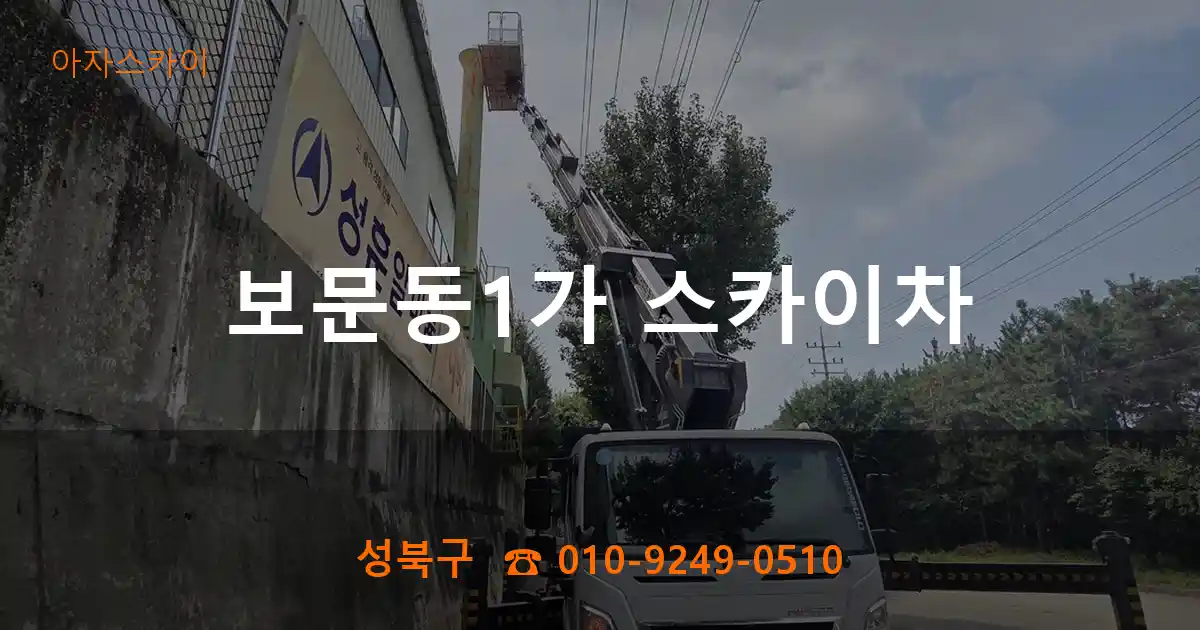 성북구 보문동1가 스카이차