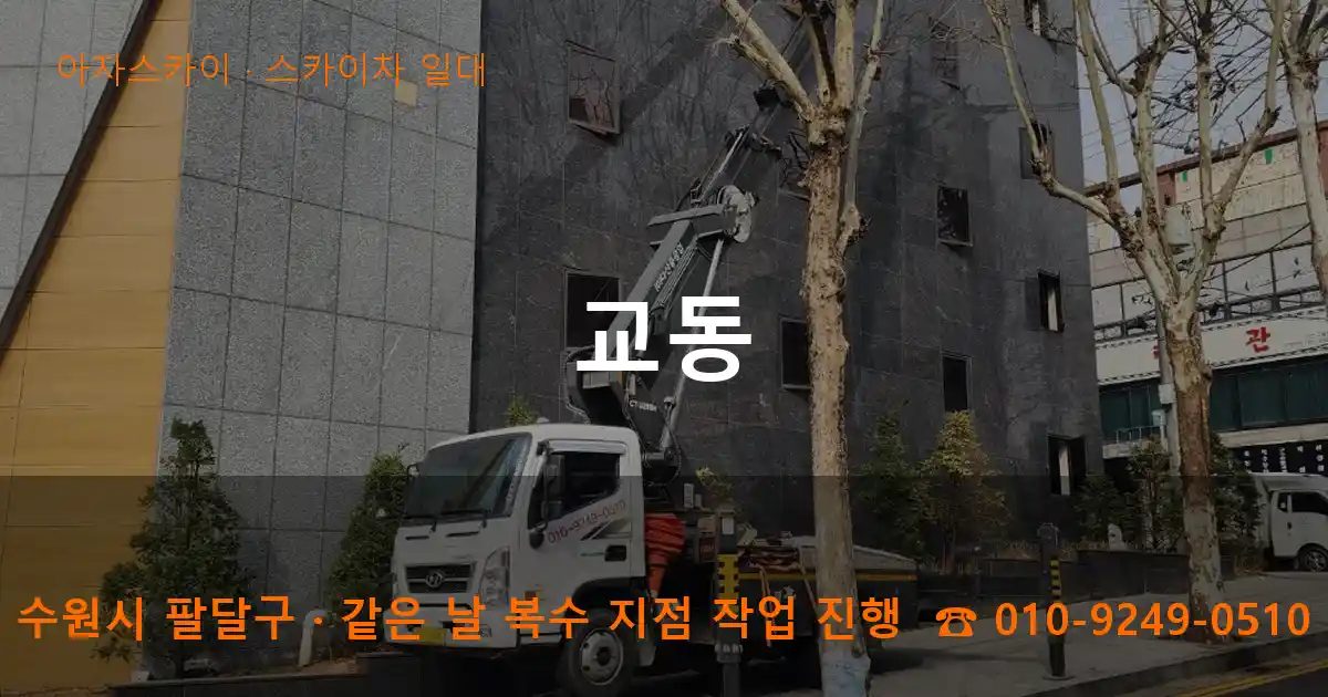 수원시 팔달구 교동 스카이차 출장 작업