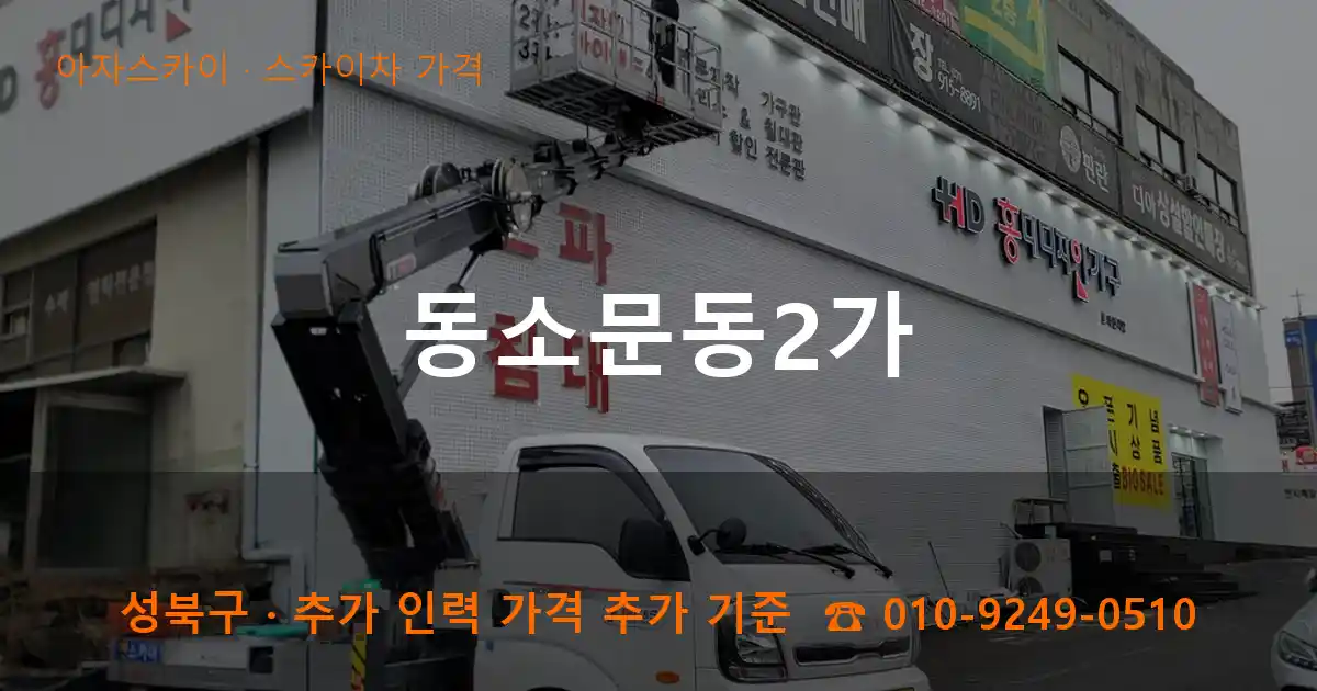성북구 동소문동2가 스카이차 가격 작업